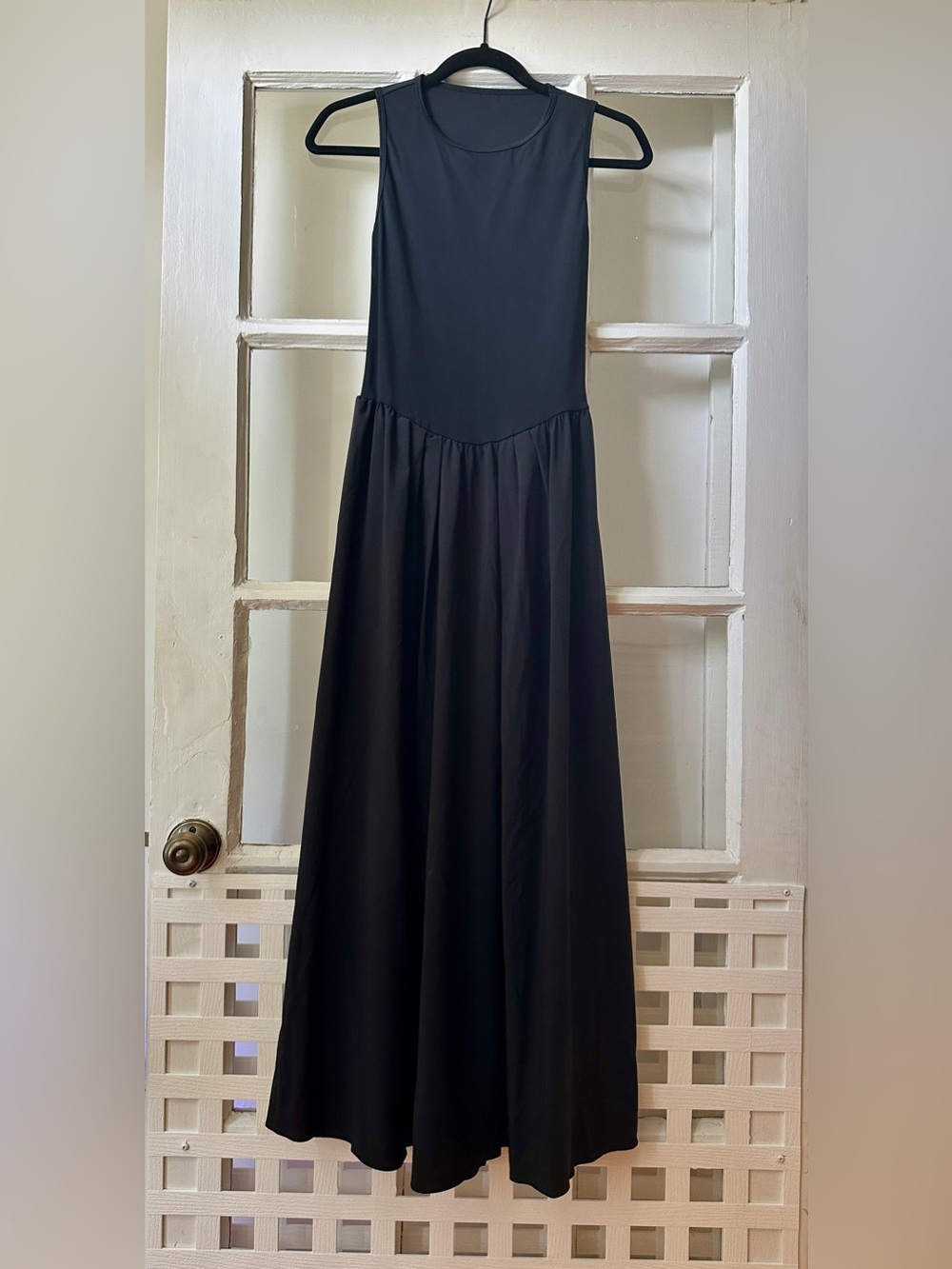Halara Breezeful Black Sleeveless Open Back Maxi Dress